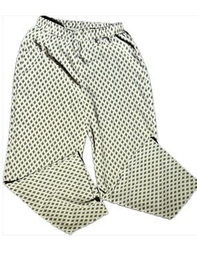 Shein Geometric Diamond-Patterned Wide Leg Pants High Waist Size Large
